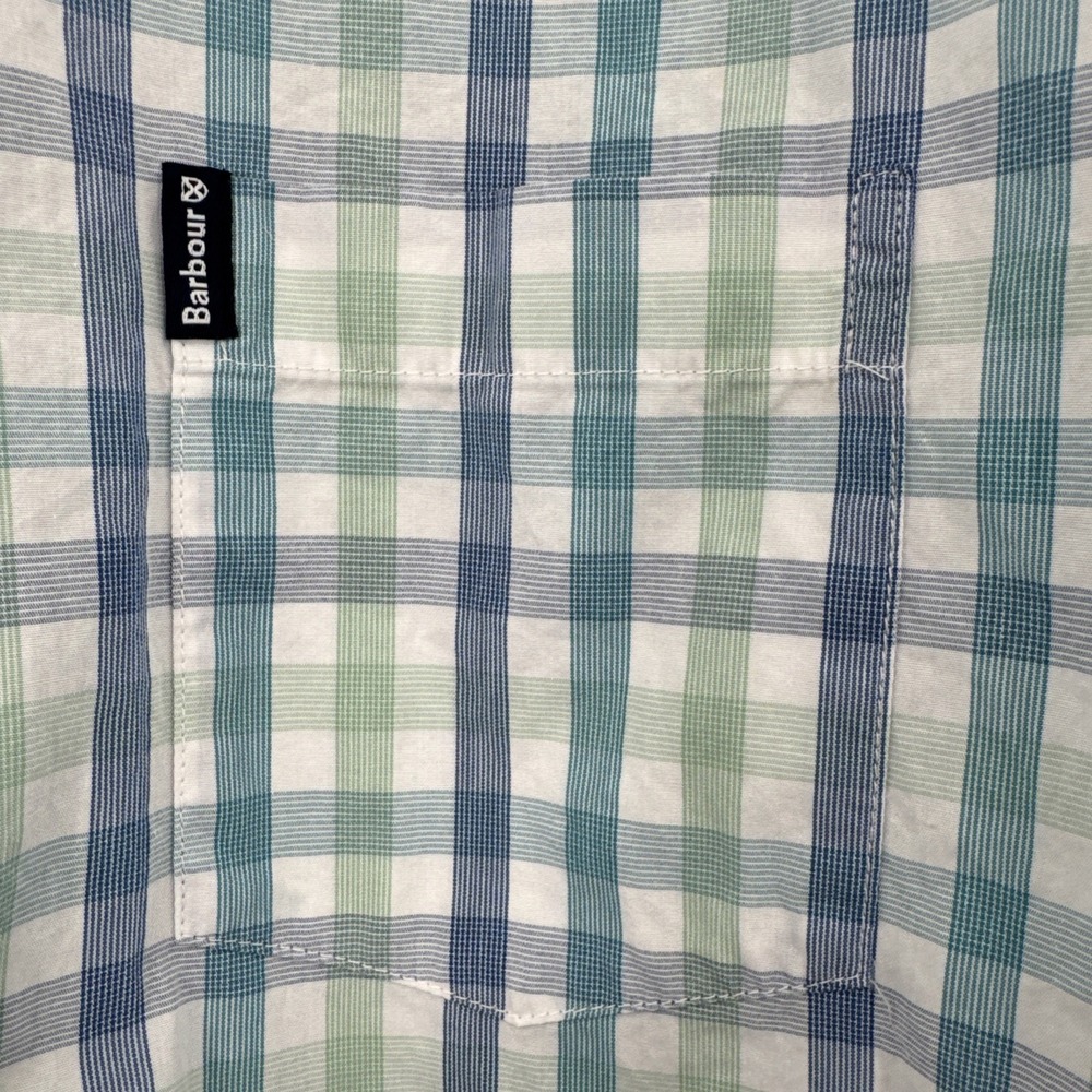 Barbour Tattersall Tailored Fit Shirt Men XL Button Up Preppy Nautical Old Money - Picture 5 of 9